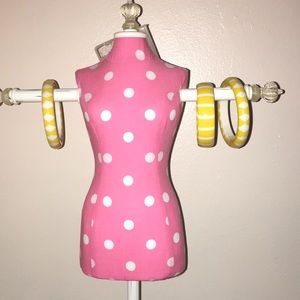 Yellow and White Bangles